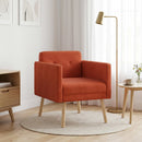 Accentstol Rød orange Fløjlsstof