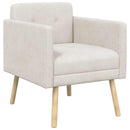 Accentstol Cremefarvet Chenille Stof