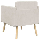 Accentstol Cremefarvet Chenille Stof
