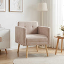 Accentstol Beige Chenille Stof