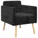Accentstol Sort Chenille Stof
