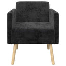 Accentstol Sort Chenille Stof