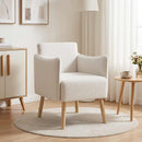 Accentstol Cremefarvet Bouclé
