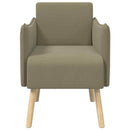 Accentstol Kakifarvet Fløjl med struktur