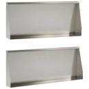 Støttemur 2 stk. 100 x 12 x 40 cm Rustfrit stål Sølv