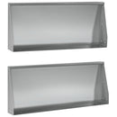 Støttemur 2 stk. 100 x 12 x 40 cm Galvaniseret stål Sølv