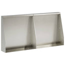 Støttemur 2 stk. 40 x 12 x 50 cm Rustfrit stål Sølv