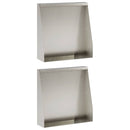 Støttemur 2 stk. 40 x 12 x 50 cm Rustfrit stål Sølv