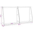 Støttemur 2 stk. 40 x 12 x 50 cm Rustfrit stål Sølv