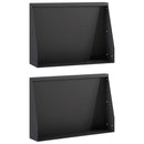 Støttemur 2 stk. 60 x 12 x 30 cm Stål Sort