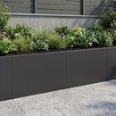 Støttemur 2 stk. 60 x 12 x 40 cm Stål Sort