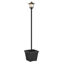 Solarlampe med plantekasse with LED Bulb Sort 32 x 32 x 158 cm