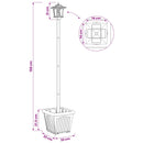 Solarlampe med plantekasse with LED Bulb Sort 32 x 32 x 158 cm