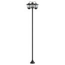 3-hoved lampepost with LED Bulb Sort 16 x 16 x 187 cm