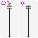 3-hoved lampepost with LED Bulb Sort 16 x 16 x 187 cm