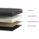 Foldbar opbevaringsbænk Mørkegrå 180 kg 80 L 77 x 38 x 38 cm