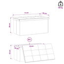 Foldbar opbevaringsbænk Mørkegrå 180 kg 80 L 77 x 38 x 38 cm