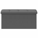 Foldbar opbevaringsbænk Lysegrå 180 kg 80 L 77 x 38 x 38 cm