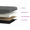 Foldbar opbevaringsbænk Lysegrå 180 kg 80 L 77 x 38 x 38 cm