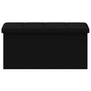 Foldbar opbevaringsbænk Sort 180 kg 80 L 77 x 38 x 38 cm Linned