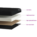 Foldbar opbevaringsbænk Sort 180 kg 80 L 77 x 38 x 38 cm Linned