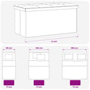Foldbar opbevaringsbænk Sort 180 kg 80 L 77 x 38 x 38 cm Linned