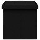 Foldbar opbevaringsbænk Sort 180 kg 80 L 77 x 38 x 38 cm Linned