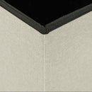 Foldbar opbevaringsbænk Hvid 180 kg 80 L 77 x 38 x 38 cm Linned