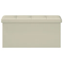 Foldbar opbevaringsbænk Hvid 180 kg 80 L 77 x 38 x 38 cm Linned