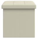 Foldbar opbevaringsbænk Hvid 180 kg 80 L 77 x 38 x 38 cm Linned