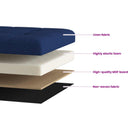 Foldbar opbevaringsbænk Blå 180 kg 80 L 77 x 38 x 38 cm Linned