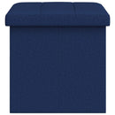 Foldbar opbevaringsbænk Blå 180 kg 80 L 77 x 38 x 38 cm Linned