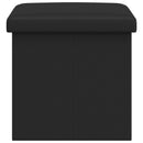 Foldbar opbevaringsbænk Sort 180 kg 80 L 77 x 38 x 38 cm PVC