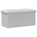 Foldbar opbevaringsbænk Hvid 180 kg 80 L 77 x 38 x 38 cm PVC