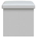 Foldbar opbevaringsbænk Hvid 180 kg 80 L 77 x 38 x 38 cm PVC