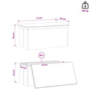 Foldbar opbevaringsbænk Hvid 180 kg 80 L 77 x 38 x 38 cm PVC