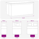 Foldbar opbevaringsbænk Grå 180 kg 80 L 77 x 38 x 38 cm PVC