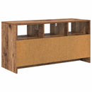 TV-skab 102 x 37,5 x 52,5 cm Egetræ Konstrueret træ