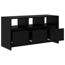 TV-skab 102 x 37,5 x 52,5 cm Sort eg Konstrueret træ