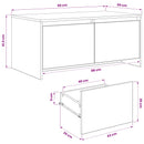 Sofabord Sort eg 90 x 50 x 41.5 cm Konstrueret træ