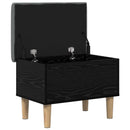 Opbevaringsbænk med pude Sort eg 62 x 42 x 46 cm