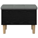 Opbevaringsbænk med pude Sort eg 62 x 42 x 46 cm