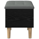 Opbevaringsbænk med pude Sort eg 62 x 42 x 46 cm