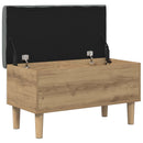 Opbevaringsbænk med pude Artisan-eg 82 x 42 x 46 cm