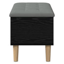 Opbevaringsbænk med pude Sort eg 82 x 42 x 46 cm