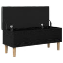 Opbevaringsbænk med pude Sort eg 102 x 42 x 46 cm
