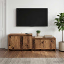 TV-skab 147 x 35 x 50 cm Gammelt træ Konstrueret træ