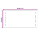 LED badeværelsesspejl Transparent 40 x 20 cm hærdet glas
