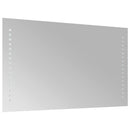 LED badeværelsesspejl Transparent 50 x 30 cm hærdet glas