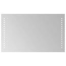 LED badeværelsesspejl Transparent 50 x 30 cm hærdet glas